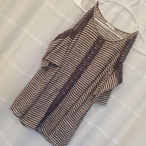 Maurices off shoulder stripe shirt